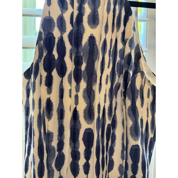 🔴Vince Camuto Scuba Strapless Blue And White A Line Dress 6 - Picture 3 of 6